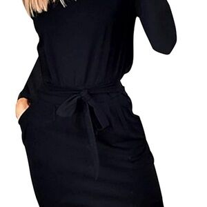 Chic Black Long Sleeve Dress